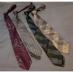 Lot of 4 Beylerian Paris Men's Colorful Necktie Ties Short 1290